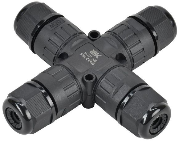 Коннектор кабельный герметичный WTP-108 3 PIN IP68 | UWC10-X-024-3-68 IEK