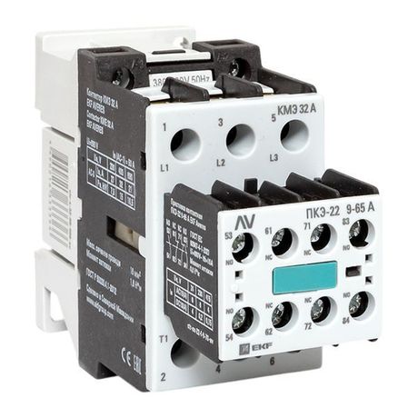 Комплект КМЭ 32А 400В АС с дополнительными контактами 2НО+2НЗ EKF AVERES | ctr-s-32-00-400-av-22