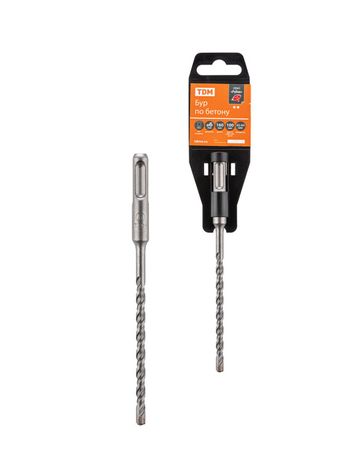 Бур по бетону, 6×160×100 мм, SDS-Plus, 4 резца, пластиковый держатель, 1 шт, "Рубин" | SQ1094-0202 TDM