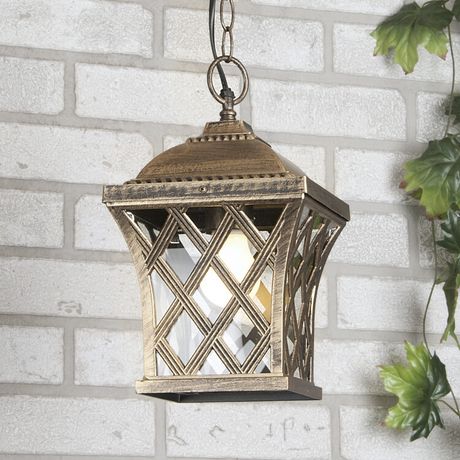 Светильник садово-парковый Cassiopeya H черное золото подвесной | a025297 Elektrostandard