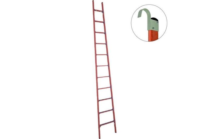 Лестница стеклопластиковая приставная диэлектр. ЛСПД-4.0 Евро Крюки Диэлектрик Д471565