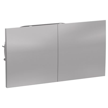 Розетка 2-м СП AtlasDesign 16А IP20 с заземл. защ. шторки со сдвижн. крышкой в сборе алюм. SE ATN000328 APC