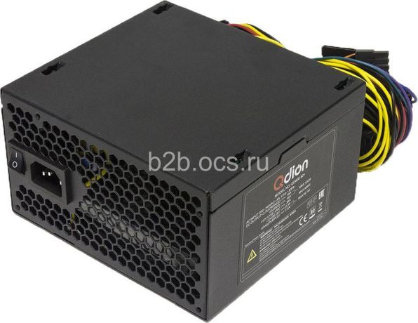 Блок питания QD600 80+ Power Supply QDION ATX 600Вт 120мм 5xSATA 1xPCI-E APFC FSP 1000523376