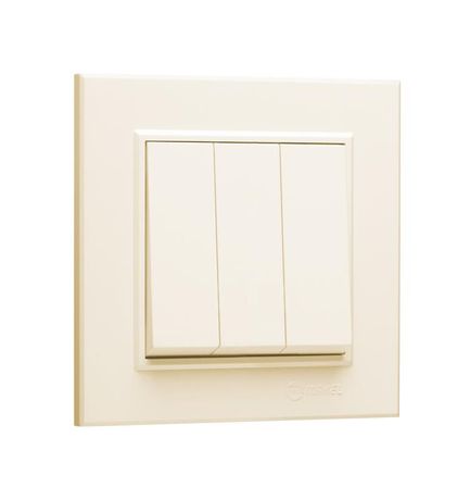 Выключатель 3 клав. 1 вход выхода KAREA крем Makel 56010091