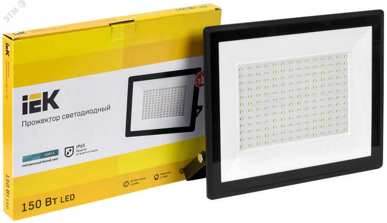 Прожектор светодиодный СДО 06-150 IP65 4000К черный IEK | LPDO601-150-40-K02