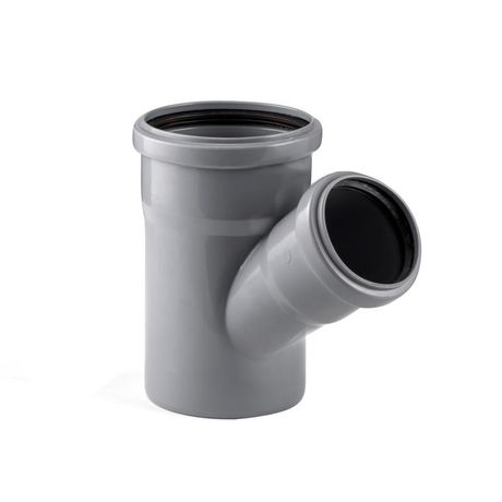 Тройник ВК ПП 110/75х67 G сер. RTP 33459