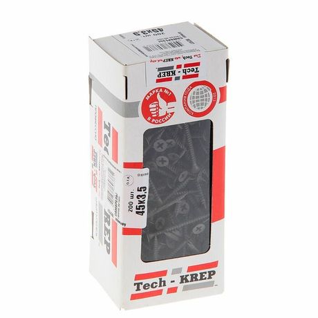 Саморез ШСГМ 3,5х45 (200 шт) - коробка с окном ( 0,422 кг) | 102131 Tech-KREP