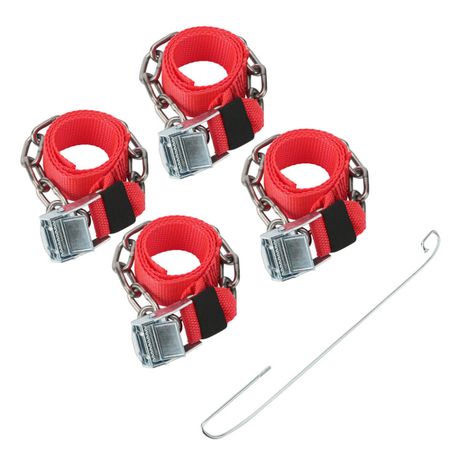 Комплект цепи (браслеты) противоскольжения для легковых автомобилей однорядные (уп.4шт) Rexant 07-7024-1 MEET