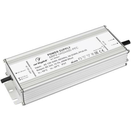 Блок питания ARPV-UH24400-PFC (24V, 16.7A, 400W) (ARL, IP67 Металл, 7 лет) - 023641 Arlight