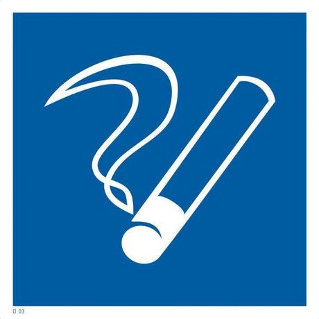 Знак D 03 "Место курения" 200х200 мм, пластик ГОСТ Р 12.4.026-2001 | pn-d-03 EKF