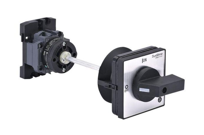 ЧЁРНОЙ выносной рукояткой на дин-рейке/плате | MSD20440B SE Выключатель-Разъединитель 4P 20A IP20 С APC