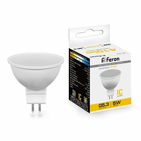 Лампа светодиодная LB-24 (5W) 230V G5.3 2700K MR16 | 25127 FERON