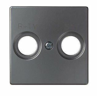 Накладка для розетки R-TV+SAT с пиктограммой "R-TV SAT" цвета матовый титан S82 Concept | 8200097-096 Simon