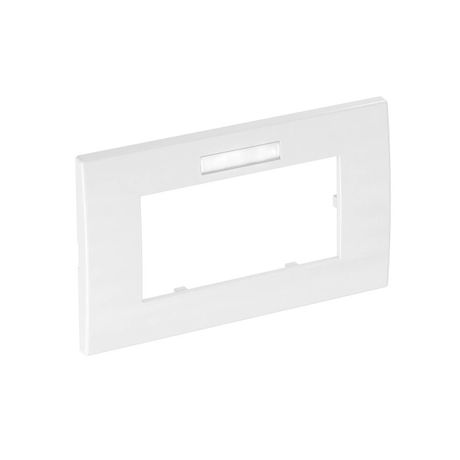 Рамка двойная Modul45 (с полем д/маркировки.,горизонт.,84x140 мм,белый) (AR45-BF2 RW) | 6119352 OBO Bettermann