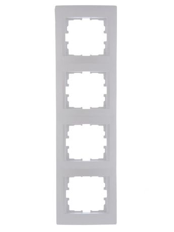 Рамка 4-м Karina вертикал. жемчуж./бел. перламутр LEZARD 707-3000-154