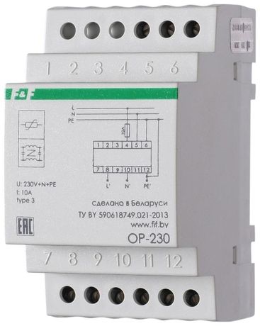 Фильтр сетевой помехоподавляющий ОР-230 230В 50Гц 10А F&F EA10.001.001 Евроавтоматика