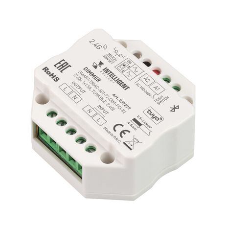 Пластик 5 лет) | 037279 Arlight INTELLIGENT Диммер SMART-TRIAC-601-72-DIM-PD-IN (230V 1x1.5A TUYA BLE 2.4G) (IARL IP20