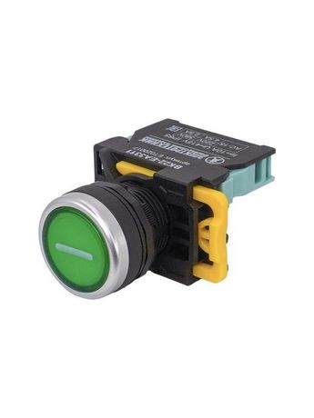 Выключатель кнопочный ВК22-EА3311 1НО с символом "I" цилиндр d22мм IP65 зел. Электротехник ET020017