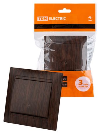 Выключатель на 2 направления 1 кл. 10А венге "Лама" | SQ1815-0406 TDM