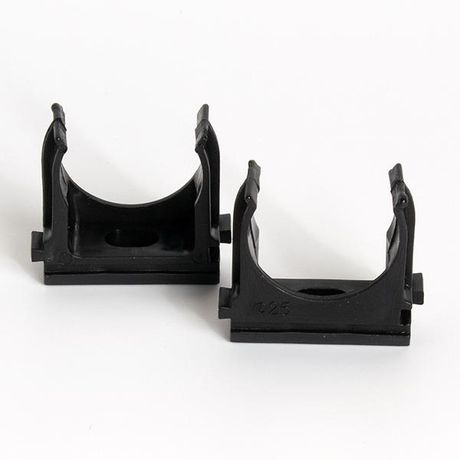 Держатель для труб (клипса) d25мм черн. (уп.100шт) TOKOV ELECTRIC TKE-LC-25-C05/100