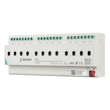 Модуль релейный KNX-7123-82-DRO-DIN (BUS 12х16А KNX Secure) IP20 пластик INTELLIGENT ARLIGHT 041227