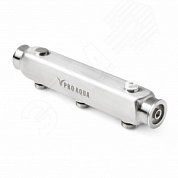 Коллектор из нержавеющей стали с межосевым расстоянием 100 мм 4 выхода, 390 мм, 1 1/4 x 3/4 - S530MB.04 PRO AQUA