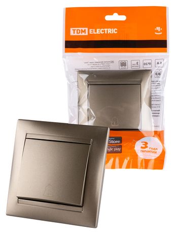 Кнопка звонковая 6А бронза "Лама" | SQ1815-0708 TDM