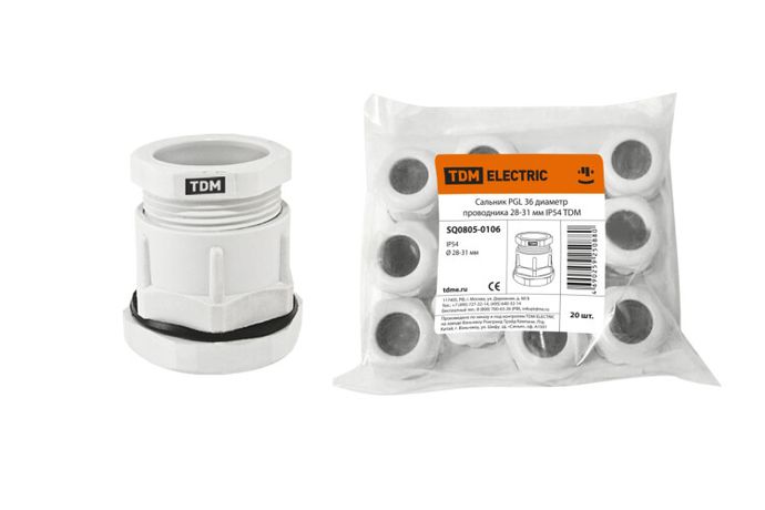 Сальник PGL 36 диаметр проводника 28-31 мм IP54 | SQ0805-0106 TDM