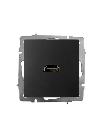 Розетка HDMI 1-м СП VESNA IP20 механизм черн. бархат LEZARD 742-4288-203 LEZARD арт. 742-4288-203