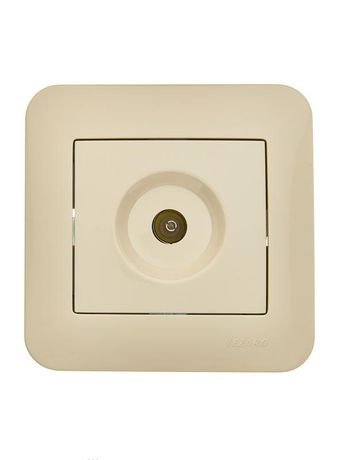 Розетка телевизионная проходная TV СП ASTI IP20 в сборе крем. LEZARD 7081-0303-129
