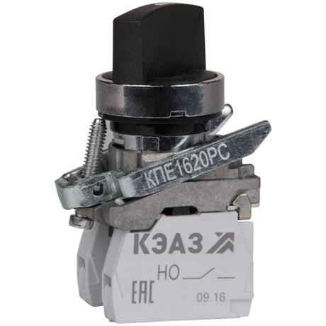 Переключатель КПЕ2120РС-черный-2но+0нз-ручка-фикс-3поз-IP40 | 354472 КЭАЗ