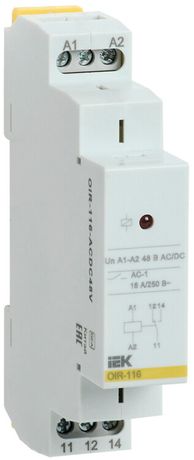 Промежуточное реле OIR 1 конт (16А). 48 В AC/DC - OIR-116-ACDC48V IEK