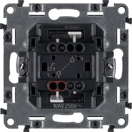 Выключатель 1-кл. СП Valena Allure 10А IP20 250В 10AX с лицев. панелью безвинтов. зажимы механизм алюм. Leg 752901 Legrand