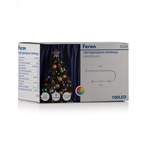 Гирлянда Шарики LED мульти 10м - 32353 FERON CL65
