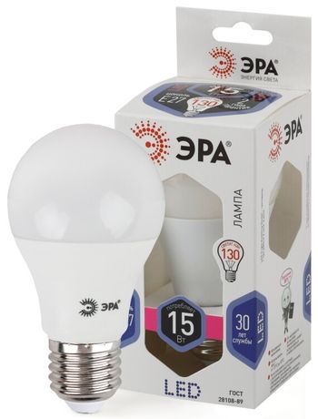 Лампа светодиодная LED 15Вт Е27 6000К smd A60-15W-860-E27 | Б0031396 ЭРА