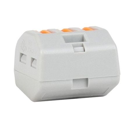 Клемма строительно-монтажная OptiKit СМК 222-413 с рычагом 3 отверстия 0,2-2,5(4,0)мм2 | 351063 КЭАЗ