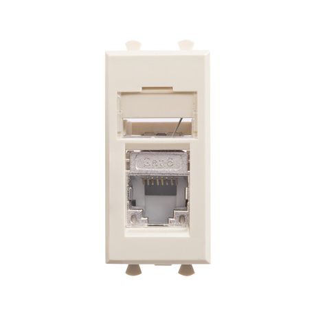 Компьютерная розетка "Ванильная дымка" "Avanti" RJ-45 модульная, кат. 6 экран, 1 мод | 4405391 DKC ДКС DKC арт. 4405391