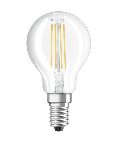 Лампа светодиодная филаментная LED VALUE CL P FIL 40 non-dim 4W/827 4Вт 2700К тепл. бел. E14 470лм 220-240В (замена 40Вт) прозр. стекло OSRAM 4058075438590
