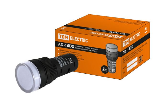 Лампа AD-16DS(LED)матрица d16мм белый 230В АС | SQ0702-0070 TDM