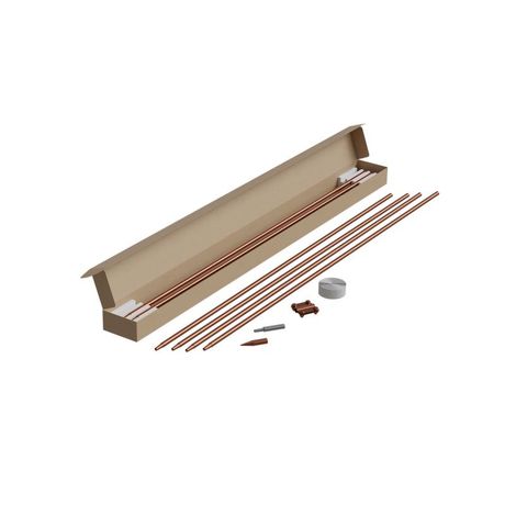 Комплект заземления из 6 стержней d16мм L=9м безмуфтовый (конус морзе) KTZ-D16-L9 SCU КМ MA0796 КМ-Профиль