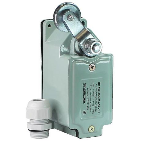 Выключатель путевой ВП16Е-23Б-231-55 У2.3 рычаг с роликом сальником ход влево самовозврат - ET522105 Электротехник