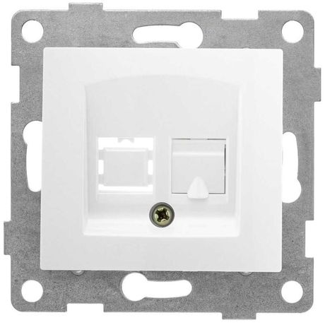 Розетка компьютерная 1-м СП Bravo RJ45 механизм бел. матов. GUSI С10К1-041