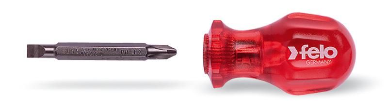 Отвертка Ergonic Stubby с двухсторонней битой SL5.5хPH2 60мм - 46926010 FELO 32696510