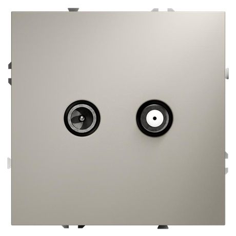 Розетка телевизионная оконечная TV + SAT 2-м СП S70 механизм кашемир Voltum VLS060403 Voltum арт. VLS060403
