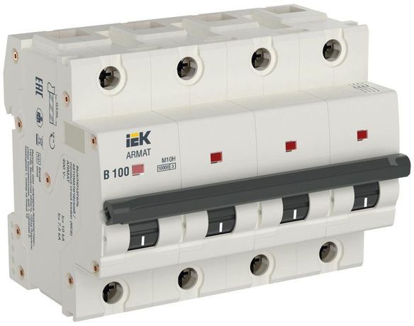 Автоматический выключатель четырехполюсный M10H 4P B 100A ARMAT | AR-M10H-4-B100 IEK