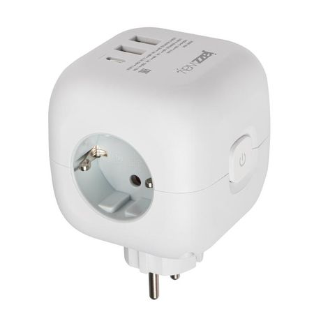 Разветвитель 3-м с заземл. 2хUSB type-A + 1х type-C AC-3UGS-wh выкл. бел. JazzWay 5060630