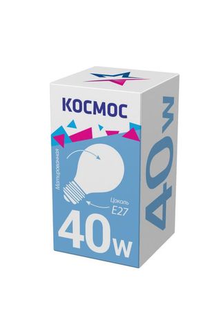 Лампа накаливания ЛОН 40вт А55 230в E27 матовая Космос - LKsmSt55Fr40E27v2