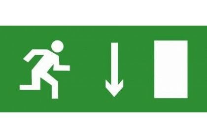 Эвакуационный знак ЭП08 Выход (правосторонний) 140x280 мм | 140280 TechnoLux