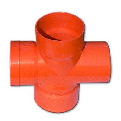 Крестообразное соед. для двустенных труб,90 ,полипропилен,желтый,д.200(Новосибирск) - 022200N ДКС