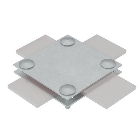 Соединитель крестообразный 2XS-B30 INOX304 для полосы до 30мм с 2 пластинами нерж. сталь КМ MA0035 КМ-Профиль